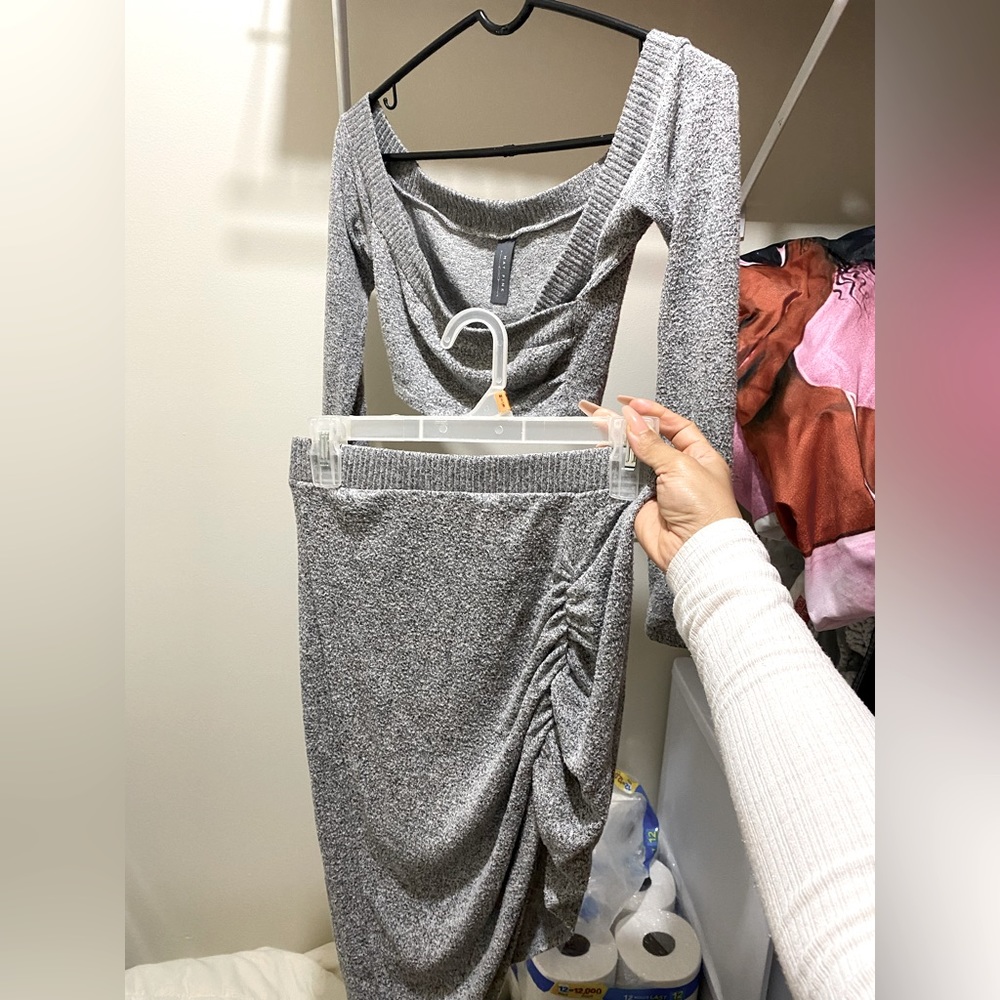 Grey Cozy Co-Ord Set
